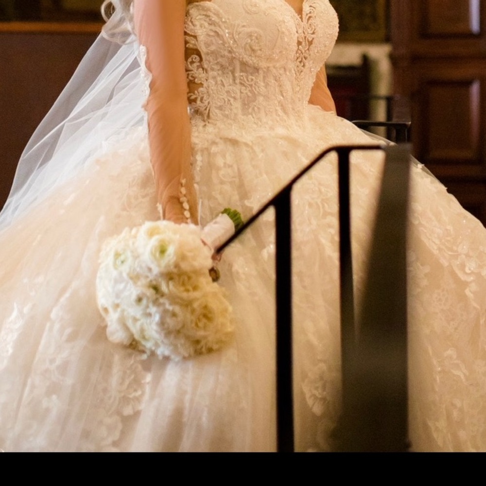 - This glamorous ballgown is designed to make a statement.